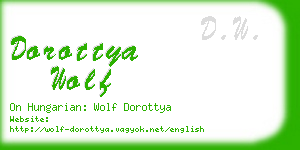 dorottya wolf business card